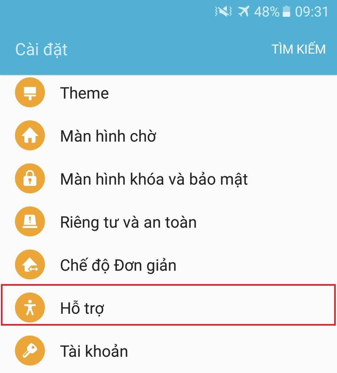 Chụp màn hình bằng Menu hỗ trợ trên điện thoại Samsung