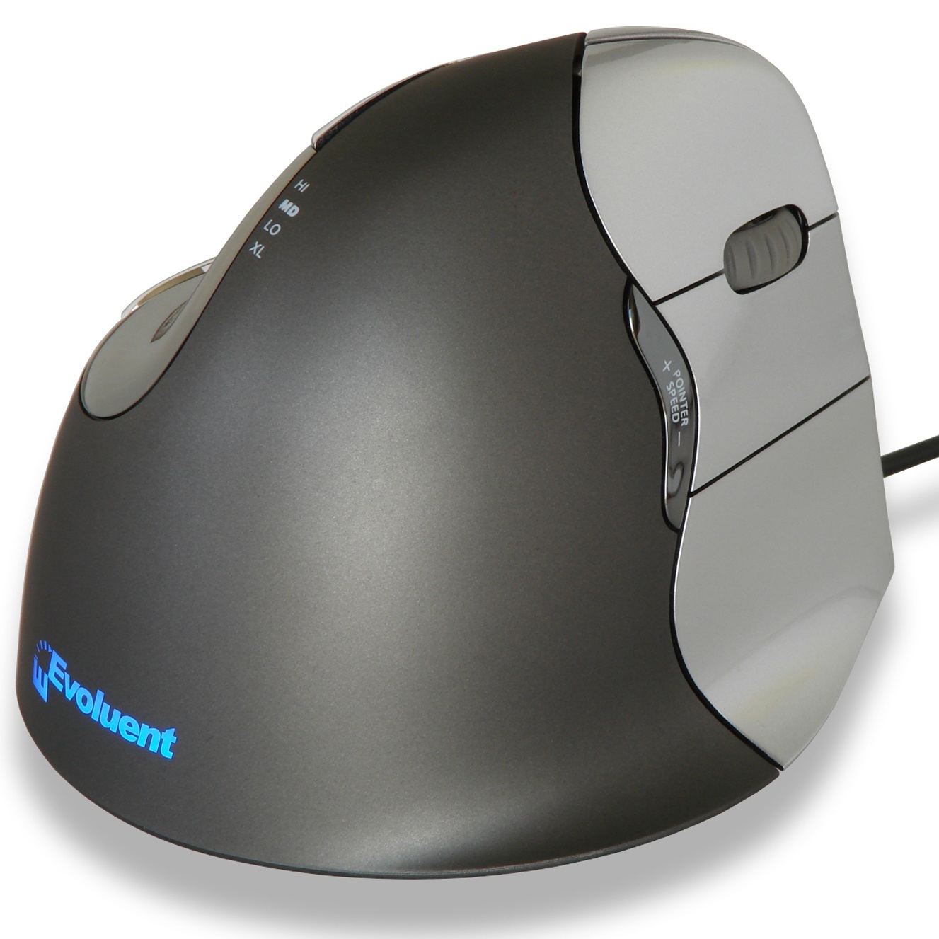 VerticalMouse 4  còn được trang bị thêm các nút tiến – lùi và bánh xe điều khiển