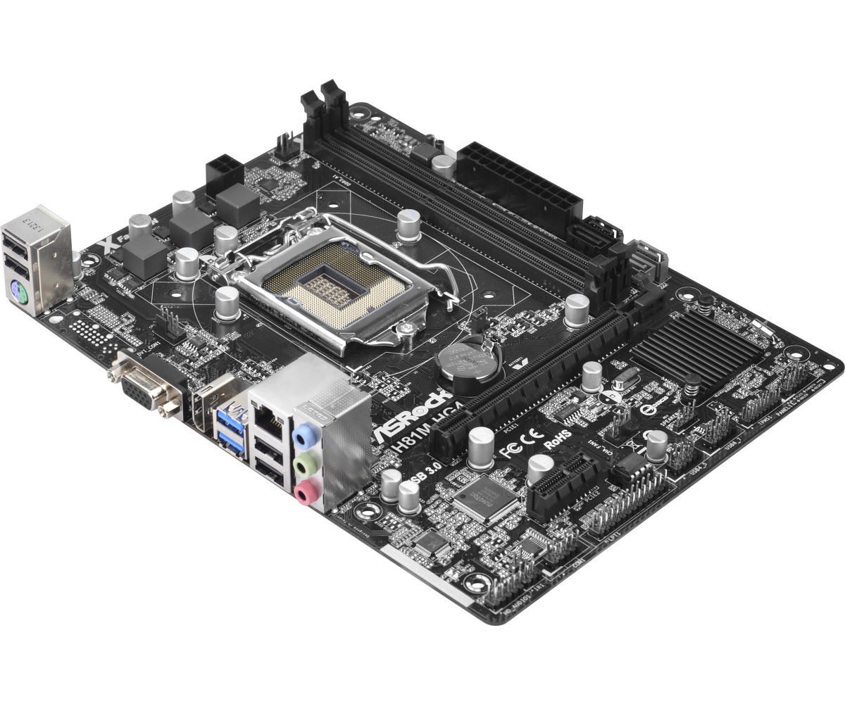 Asrock B85M-HDS có thiết kế sử dụng toàn bộ tụ rắn vốn không chỉ có tuổi thọ cao